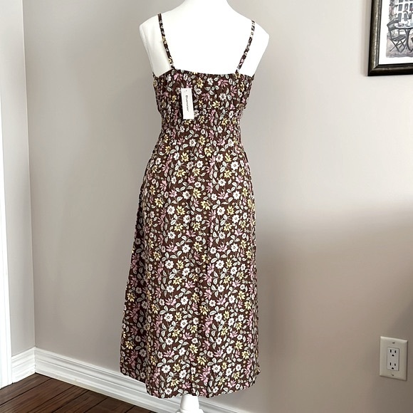 2/$25  NWT Bluenotes Floral Print Midi Dress with Slit - Small - Picture 7 of 10